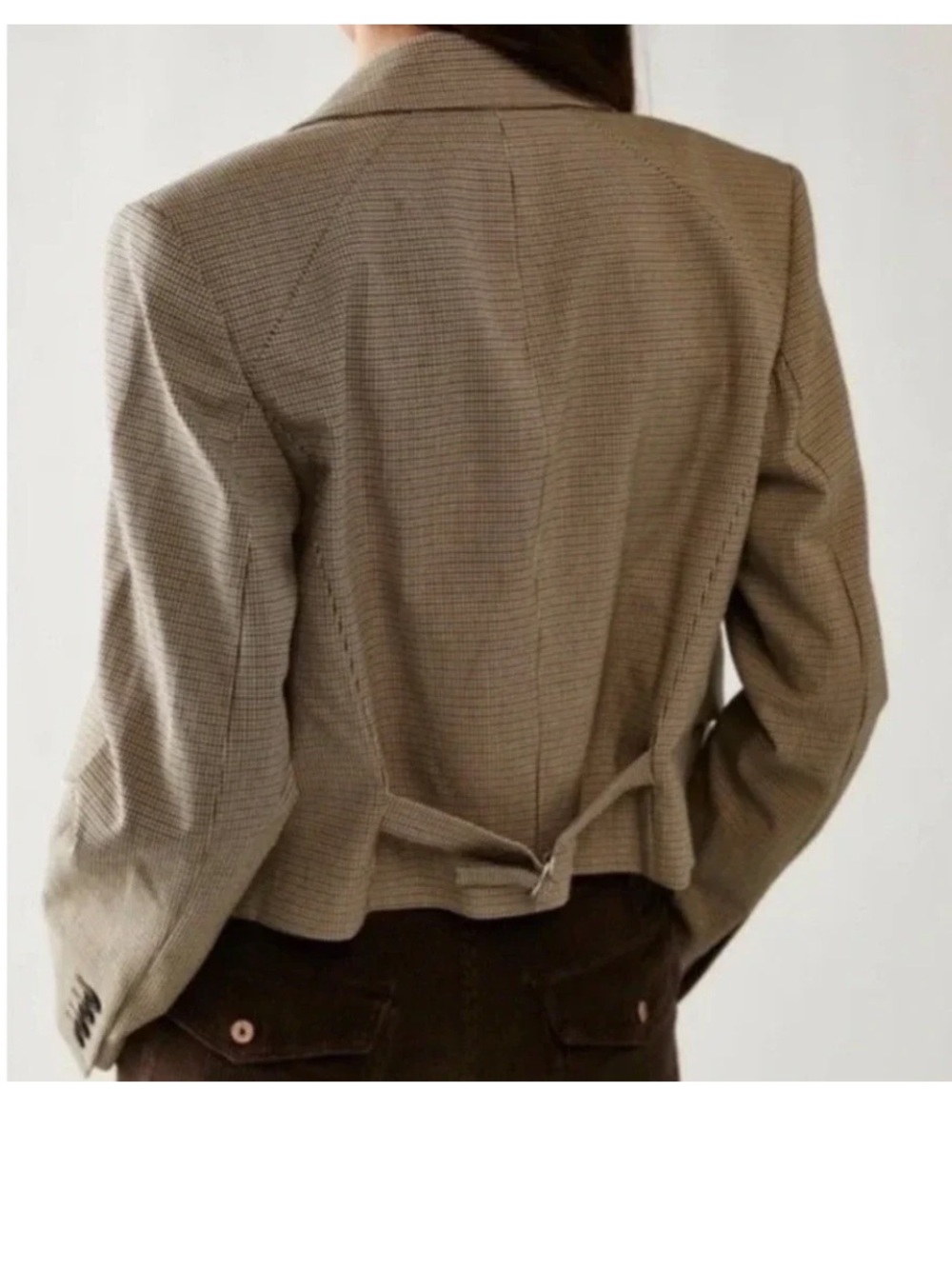Free People Betty Blazer Houndstooth
Cropped Brown Small - Picture 6 of 6